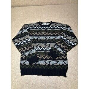 Vintage Wild Thunder Knit Sweater Coogi Style Men’s Size XL
